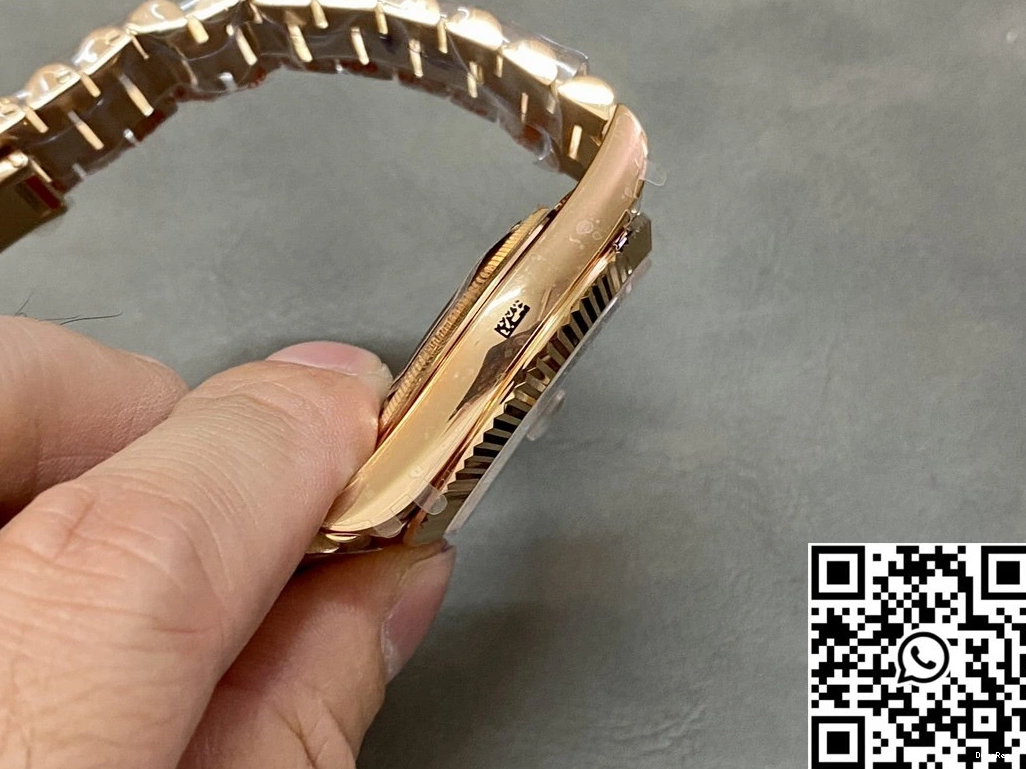 Dial Black M228235-0045 Diamond Factory Day Rolex Gold v5 Rose Date QF Hourmarker Steel Tungsten 0216